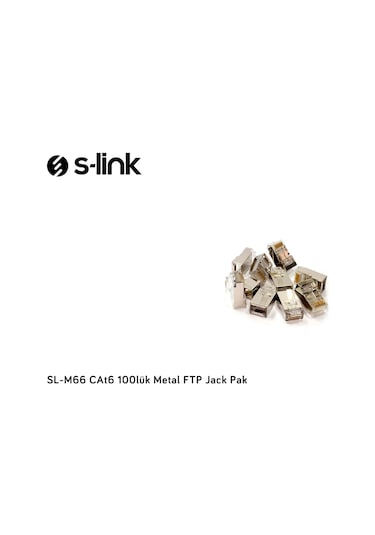S-Link SL-M66 CAT6 100'lü FTP Metal Jack
