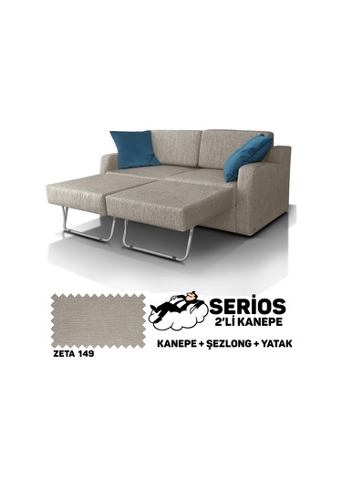 Serios Şezlonglu Yataklı Kanepe - Zeta 149