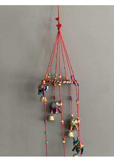 7 Filli Helezon Şeklinde Şans Ve Bereket Duvar Süsü / 7 Filli Ve 7 Çanlı Duvar/tavan Dekoru / Rüzgar Çanı