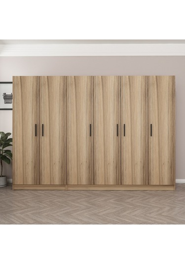 Minar Kale 6 Kapaklı 2 Ç Dolap Dore 210cm Ceviz