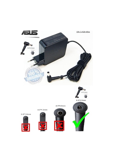 Alfabilgisayar Asus Uyumlu S300C. S400C. S600 Adaptör Şarj Cihazı 19V 3.42A