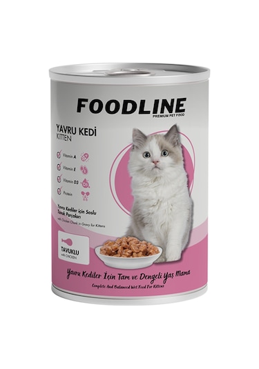Foodline Tavuklu Yavru Kedi Konservesi 400 G