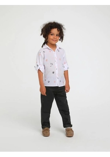 Jack Lions Erkek Çocuk Gabardin Yan Cepli Pantolon-14560 Siyah