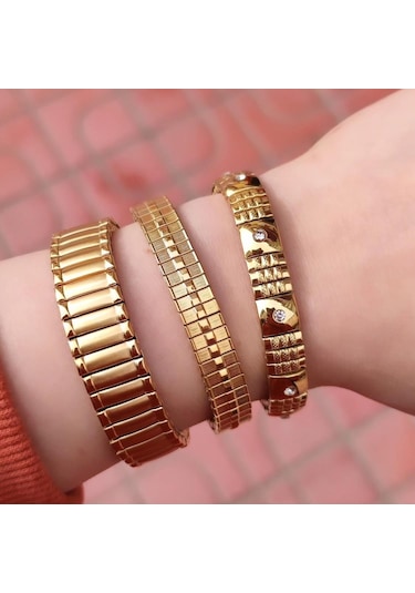 Çelik Lastikli Esnek Kalın Model Bilezik