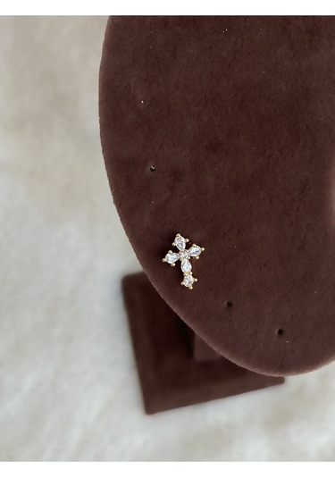 Kadın 8 Bar Cerrahi Çelik Piercing Tragus Helix Kıkırdak Altın