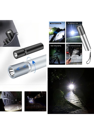 Soulader Kompakt Usb Şarjlı Mini El Feneri, Ayarlanabilir Zoom Özellikli Güçlü Led Işık, Kampçılık Ve Acil Durumlar İçin Pratik Aydınlatma Çözümü Sarı