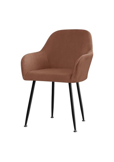 Koyu Kahve Kadife Streç Koltuk Kapak Elastik Düz Renk Yemek Sandalyesi Kapakları Ev Dekor Yıkanabilir Yüksek Kol Dayama Ofis Koltuğu Slipcovers