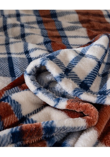 Fravonne Çift Kişilik Welsoft Baskılı Battaniye - Lacivert 8684427292068 Çok Renkli