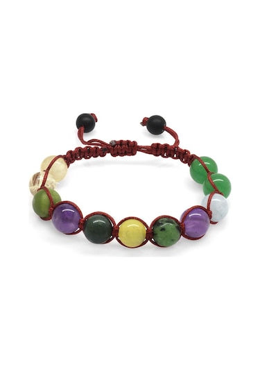 Makrome Örgülü Küre Kesim Çoklu Doğaltaş Kombinli Çocuk Şifa Bile 549265753 Çok Renkli