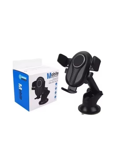 Platoon Pl-8615 Vantuz + Braketi 360 Derece Siyah Telefon Tutucu