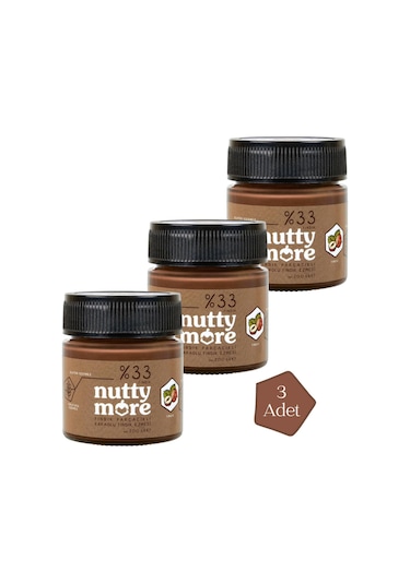 Nutty More %33 Fındık Parçacıklı Kakaolu Fındık Ezmesi 200 Gr X 3 Adet