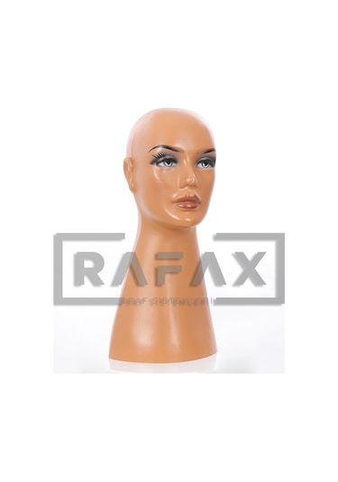 Rafax Kadın Makyajlı Kafa Manken Peruk Mankeni Şapka Mankeni
