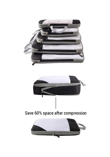 1 Takım Sıkıştırma Paketleme Küpleri Sıkıştırılabilir Gri Gri