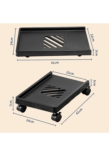 Sones Bilgisayar Ana Bilgisayar Braketi Masaüstü Şasi Mobil Tepsi Tabanı Yükseltme Rafı Makaralı, Özellikler: Evrensel Tekerlek + Düz Tekerlek