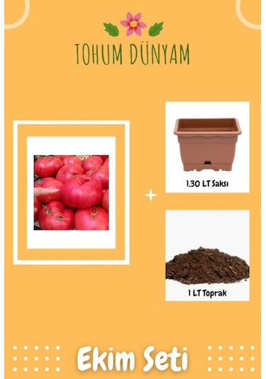 Pembe Dev Bulgar Domatesi Tohumu Ekim Seti