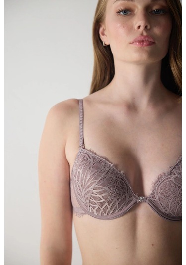 Magic Form 3769 Kadın Dantelli Destekli Sütyen-çinko Kahve