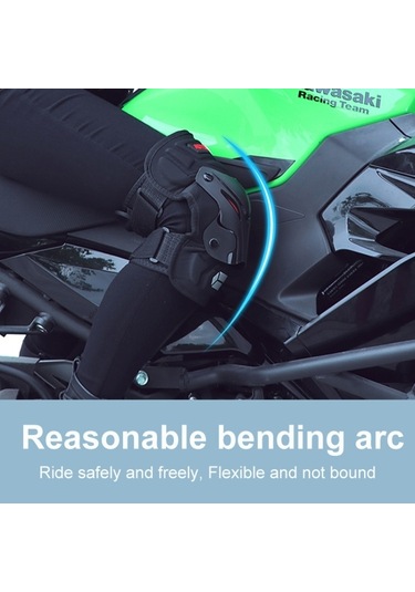 Sones Motolsg 4 İn 1 Açık Spor Motosiklet Bisiklet Sürme Koruyucu Dişli Yansıtıcı Şerit Diz Dirsek Pedleri Siyah