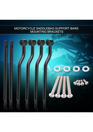 Lemestar Motosiklet Çanta Tutucu, Paslanmaz Çelik, Siyah, Honda/suzuki/yamaha/kawasaki Uyumlu, Swing Arm Hareketi İçin Boşluk Sağlar, Dayanıklı Ve Sabit Tutma Diğer