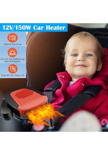 Wondernest 2025 Yükseltmesi Taşınabilir, Hızlı Isıtmalı Ön Lichen Isıtıcı, Cam Buğu Önleyici Araba 12v, Xi Kırmızı