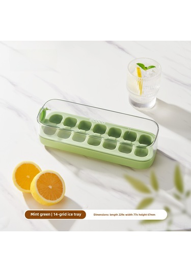 Dianziye Yeşil 14 Hücreli Yiyecek Dereceli Silikon Buzluk, Basma Kolu İle Kolay Buz Çıkarımı, Kapaklı Ev Kullanıma Buz Yapıcı Kutusu Diğer Dianziye Yeşil 14 Hücreli Yiyecek Dereceli Silikon Buzluk, Basma Kolu İle Kolay Buz Çıkarımı, Kapaklı Ev Kullanıma Buz Yapıcı Kutusu Diğer