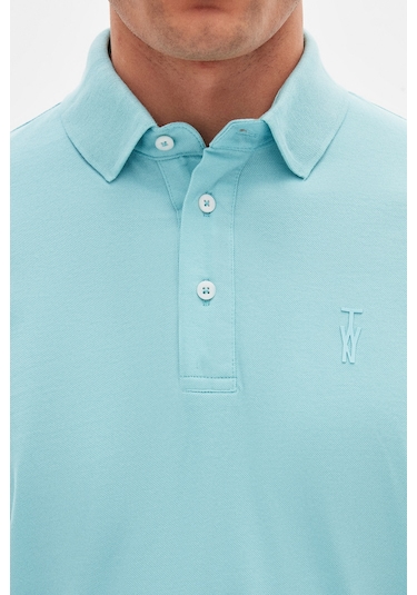 Twn Slim Fit Aqua Pike Dokulu T-shirt 4ec146011784m Aqua