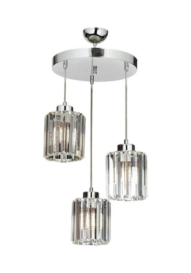 İstanbul Avize Istanbul Avize Dolunay 3'Lü Kristal Taşlı Sarkıt Avize