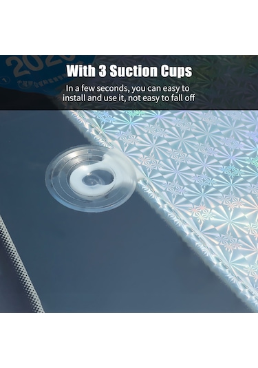 Kosona 40x60cm Otomatik Geri Çekilebilir Pencere Perdeği - Güneş Koruyucu, Isı Yalıtımı, Delik Açmayan Montaj, 3 Süspansiyon Çubuğu İle Y-5214