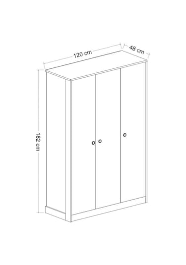 Life Gardırop Beyaz - Antrasit