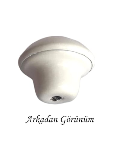 8 Adet Beyaz Mantar Düğme Kulp Mobilya Çekmece Dolap Kapak Kulbu Metal Kulp Aksesuarları Vidalı