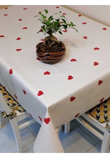 Elyaflı Pvc Muşamba - Desenli Silinebilir Masa Örtüsü 02mrl076g Beyaz