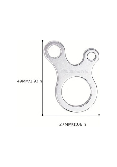 Besthome1 Kolay Ayarlamalar İçin 3 Delikli Tasarımla Yürüyüş Ve Tırmanma İçin 10 Parça Hızlı Düğümleme Karabina Mavi Mavi