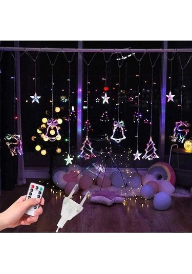 Novahub Kumandalı Renkli Yeni Yıl & Noel Dekorasyon Led Işık Seti 1 Adet Polisilikon 2v
