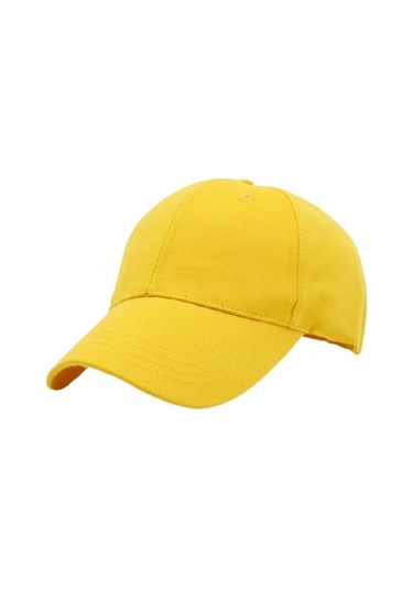 Unisex Ayarlanabilir Spor Sarı-lacivert Basic Kep Şapka 2'li Set Lacivert - Sarı