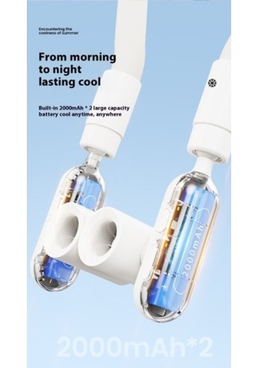 Chaos Bask Yeni Yarı Iletken Soğutma Kanatsız Boyun Fanı Soğutma Buz Açık Taşınabilir Asılı Boyun Klima 9494 Boyun Yok 2 Kollu 500 Adetten Az