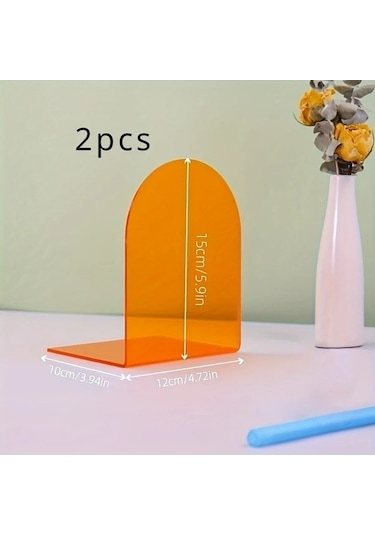 Sunshine011 2 Adet Turuncu Akrilik Kitap Standı - Masada Ve Kitaplıkta Minimalist Düzenleme Turuncu Sunshine011 2 Adet Turuncu Akrilik Kitap Standı - Masada Ve Kitaplıkta Minimalist Düzenleme Turuncu
