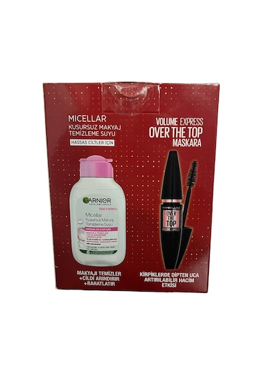 Maybelline New York Over The Top Maskara + Garnier Micellar Makyaj Temizleme Suyu