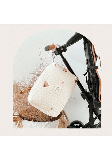 Suofeng 2021 Yeni Desenli Çanta: Embroidered Multi-fonksiyonlu Bebek Arabası Askılı Çanta, Bez Çantası, Anne Çantası - Yumuşak Pamuk Malzemeyle, Güvenli Fermuar Ve Organize Bölmeler Çok Renkli