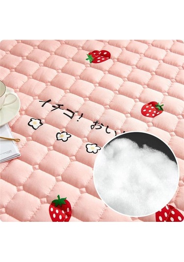 Siyah Yeni % 100% Pamuklu Kumaş Kalınlaşmak Kapitone Yatak Örtüsü Kral Kraliçe Çarşaf Y Koruyucu Hipoalerjenik Ç. K. Alez 56396502 Siyah