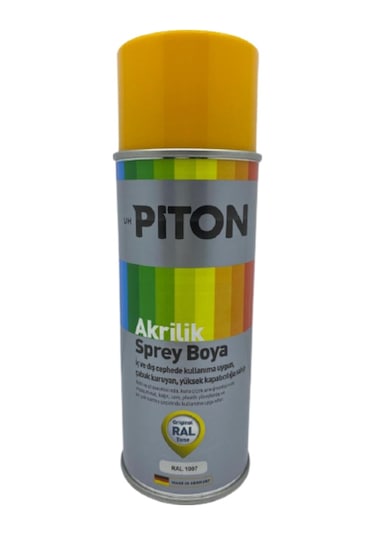 Piton Akrilik Sprey Boya 400 Ml Ral1007 Krom Sarı