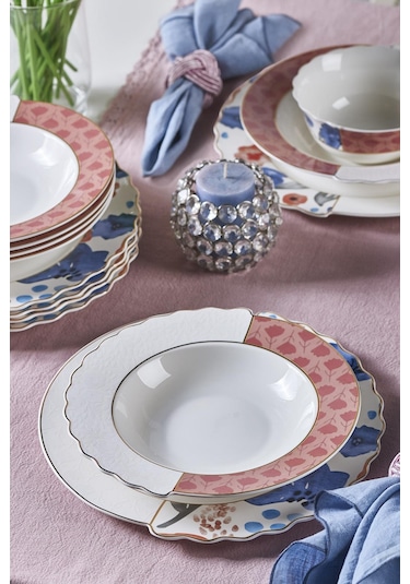 Neva N3453 Ophelya Hibrit 24 Parça 6 Kişilik Yemek Takımı
