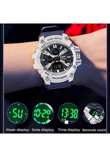 Novahub Sanda Erkekler Elektronik Saat Doğa Sporları Aydınlık Saat Kraliyet Mavisi Çok Renkli Çok Renkli