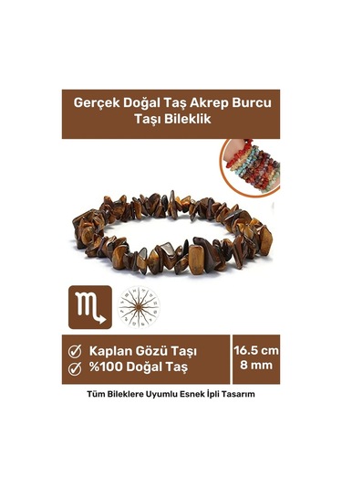 Enenstyle Fashıon Boutıqueunisex Akrep Burcu Enerjisini Yükselten Doğal Taş Bileklik Akrep Burçları Için Burç Taşı Bileklik Çok Renkli Çok Renkli