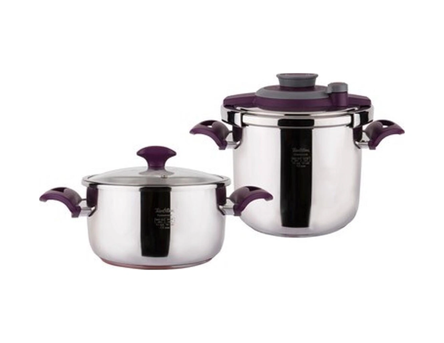 Tantitoni Powercook Mor Düdüklü Tencere Seti 4+7 Lt Bakır - Siyah