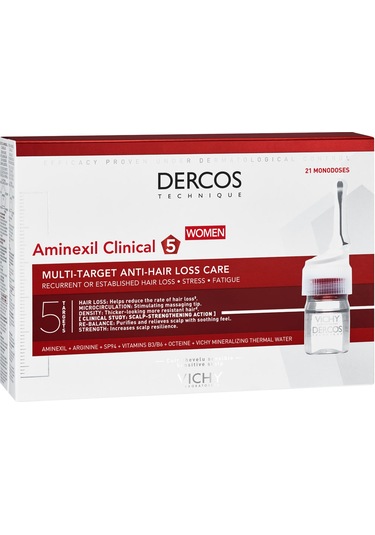Dercos Aminexil Clinical 5 Kadınlar için Saç Dökülmesine Karşı Serum 21 x 6 ML