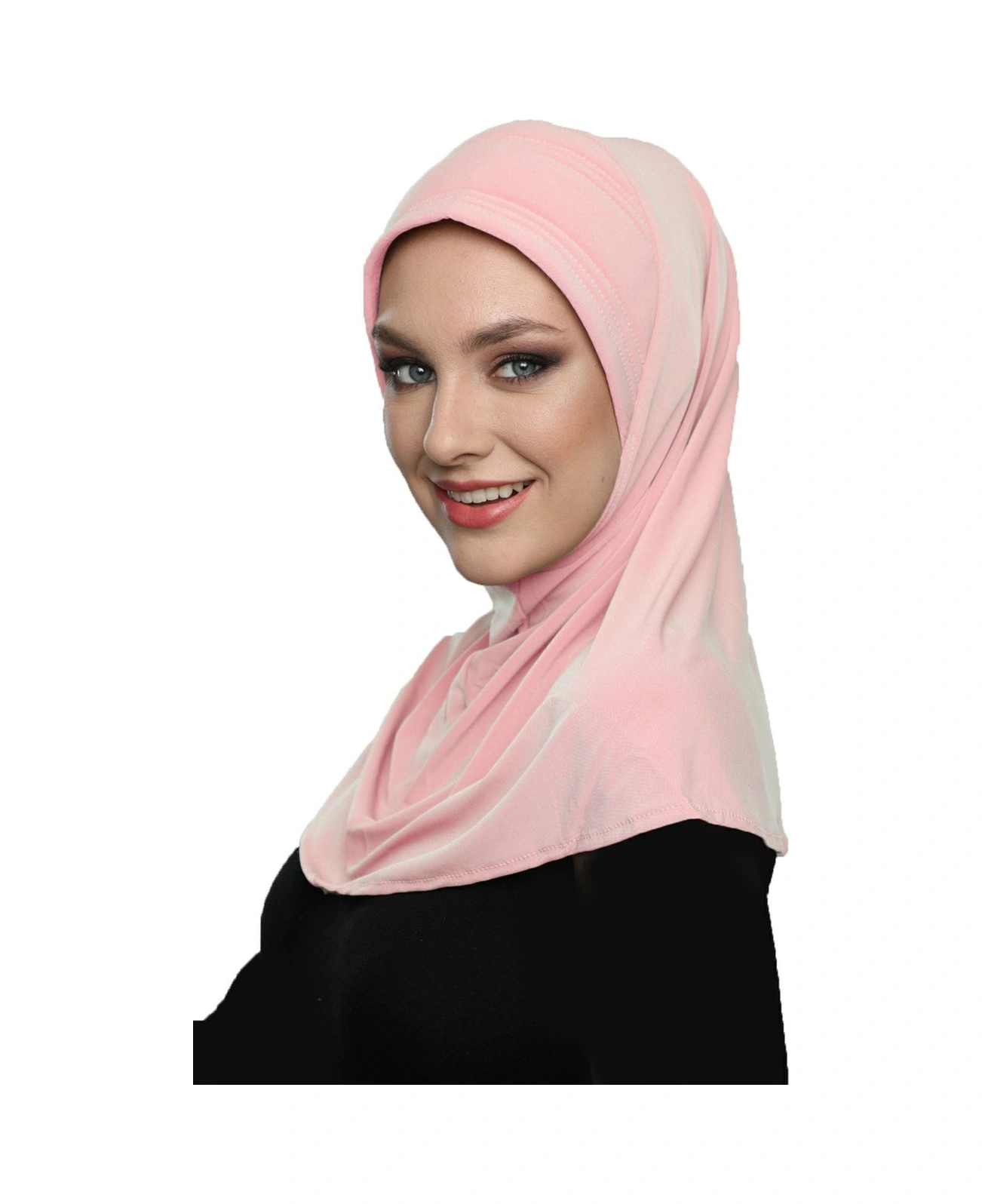 Takmatik Sade Pudra Hazır Türban Tesettür Havuz Bonesi Namaz Örtüsü Pudra