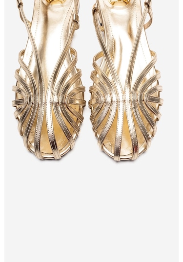 Luvishoes Lıss Altın Cilt Kadın Sandalet Altın