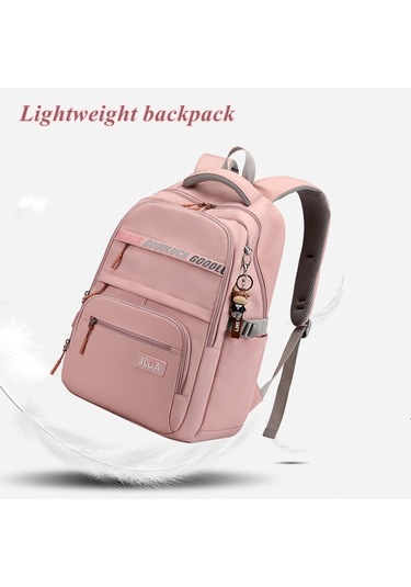 Yifomall Kadın Çanta, Ortaokul-ilköğretim, Nylon Materyal, Ağırlık 600g, 12.6lx17.7hx8.6w, Çift Taraflı Cep, Ön Bölme Organizatör, Pembe Renk, Hafif Ve Dayanıklı Sırt Çantası Çok Renkli