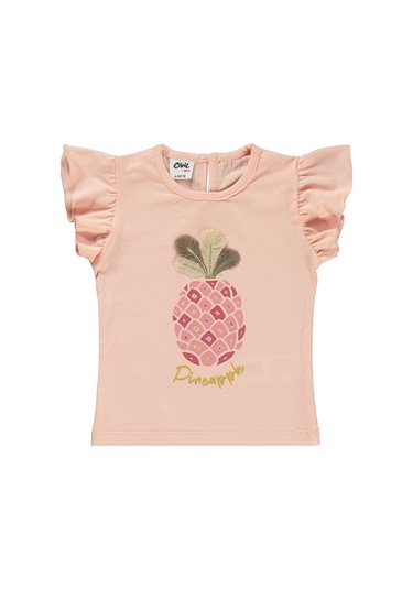 Civil Baby Ananas Baskılı 6-18 Ay Takım - Pudra Somon
