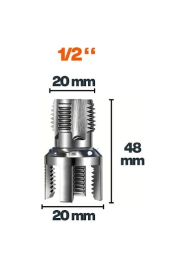 1/2 20 Mm İç Dış Plastik Boru Diş Açma Seti 1/2 İnç Borularla Uyumlu