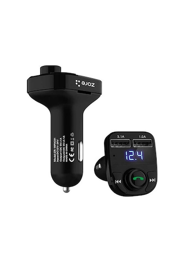 Heptekiletişim Zr-wp3c01 Bluetooth Transmitter Mp3 Araç Şarjı - Siyah Siyah